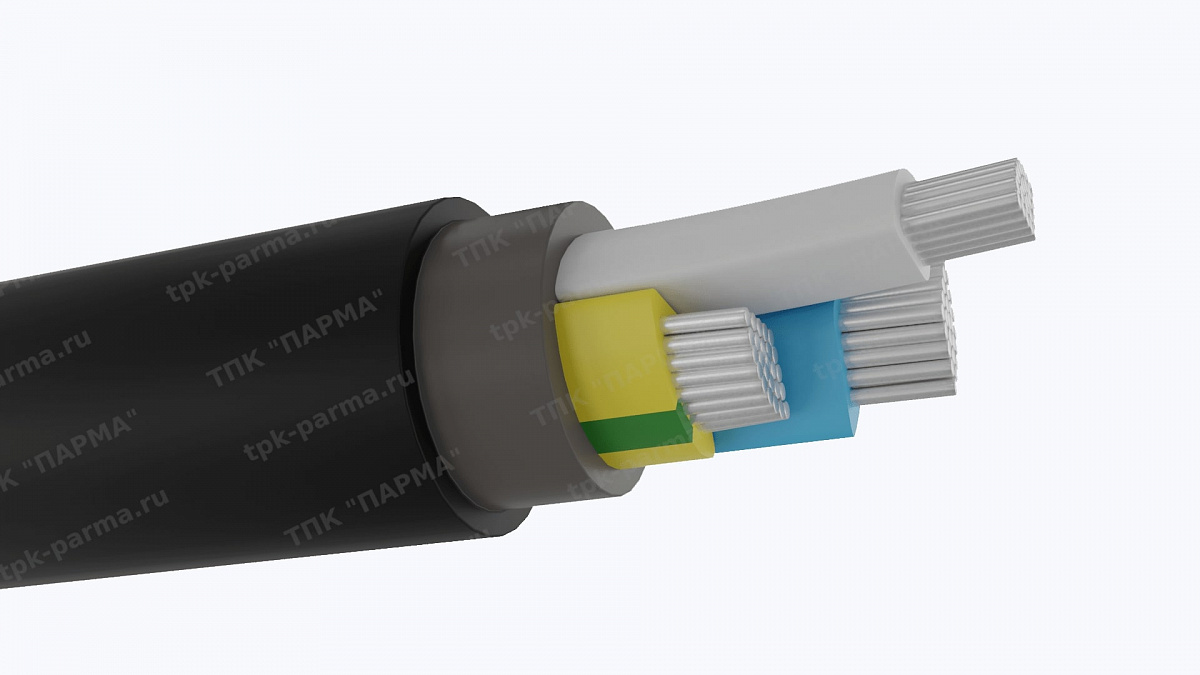 Фотография провода Кабель АВВГнг(A)-LSLTx 3х50+1х25 - 1кВ